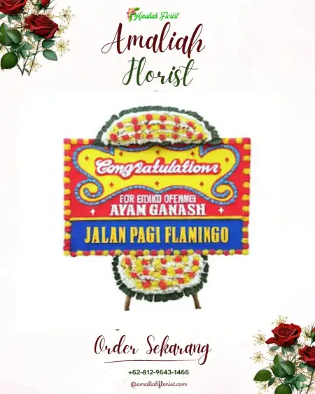 Sewa Papan Bunga Pasir Putih